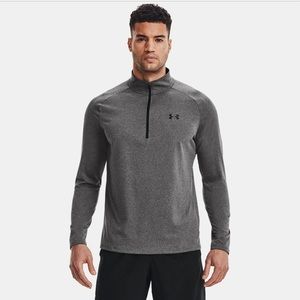 NWOT Under Armour Grey Jacket Mens’ Large Half-zip Carbon Heather